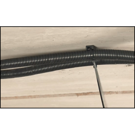 TBBD Plastová nastreľovacia príchytka dvojitá pre viazacie pásky 