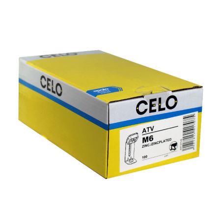 Záves ATV M6 na závitové tyče pre nastreľovaciu techniku, pozinkovaná oceľ