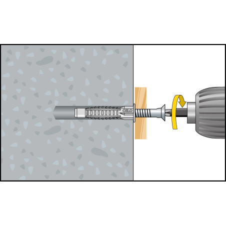 MZK univerzálne plastové hmoždinky s lemom 6