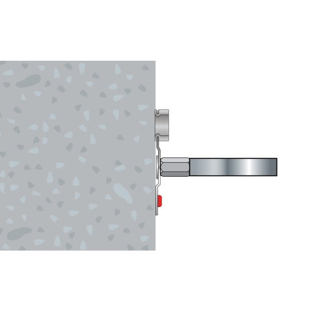 Závitová prípojka M8x16 pre nastreľovaciu techniku, pozinkovaná oceľ