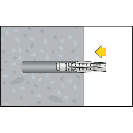 AZK 10 univerzálne plastové hmoždinky  s lemom